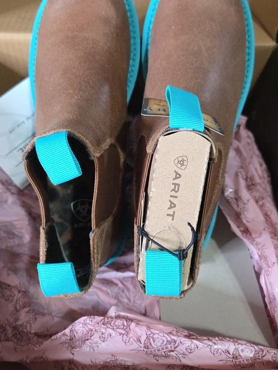 Ariat Fatbaby Twin Gore Wicker Turquoise Size 8.5 - Picture 6 of 15